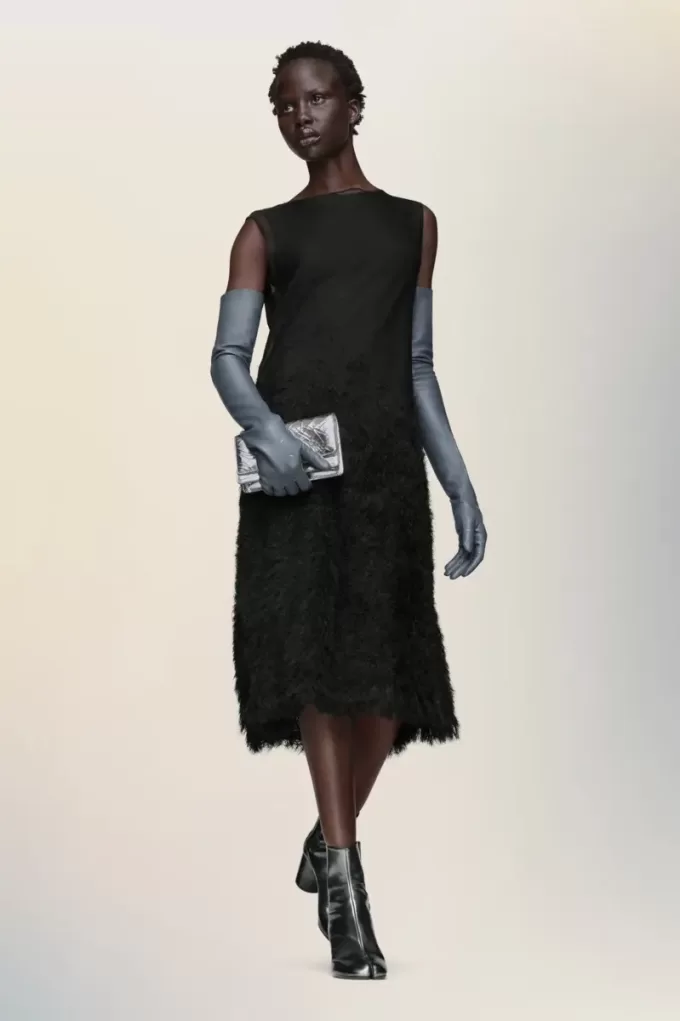 Abito in maglia di seta retrograda