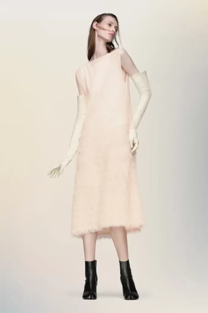 Abito in maglia di seta retrograda