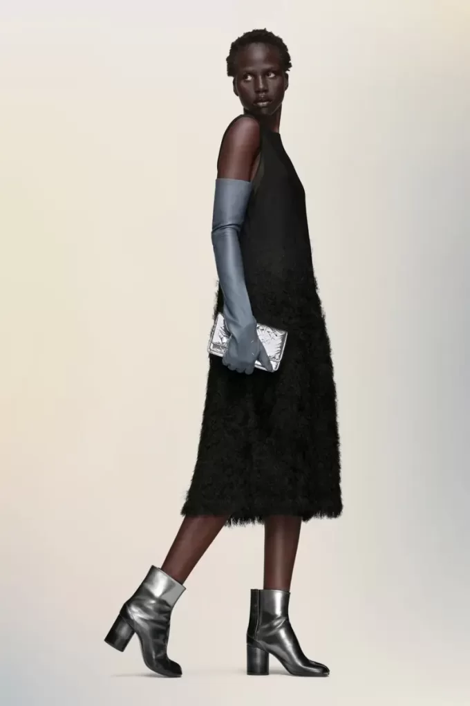 Abito in maglia di seta retrograda