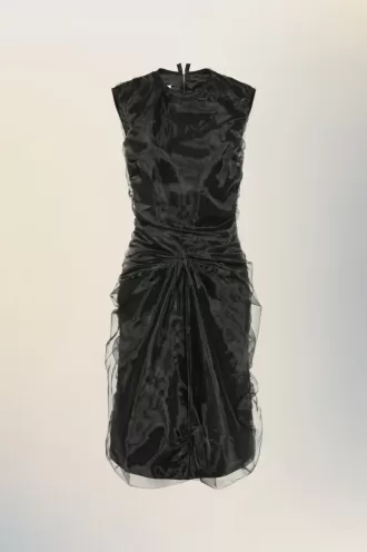 Abito in organza arricciato