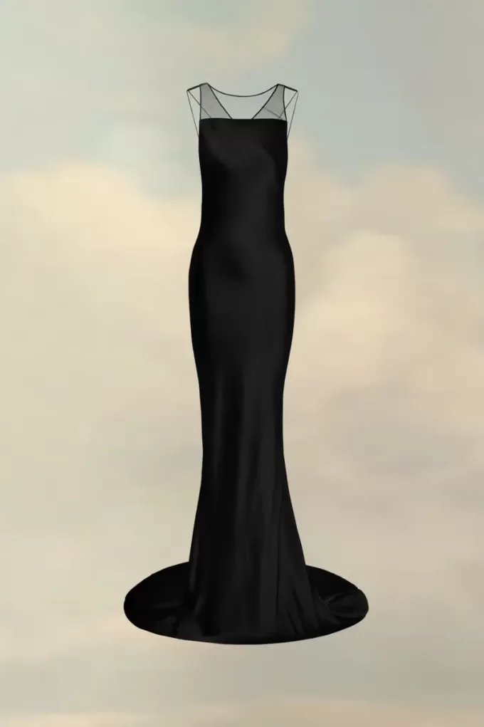 Abito in raso martellato Maison Margiela Abito in raso martellato Maison Margiela