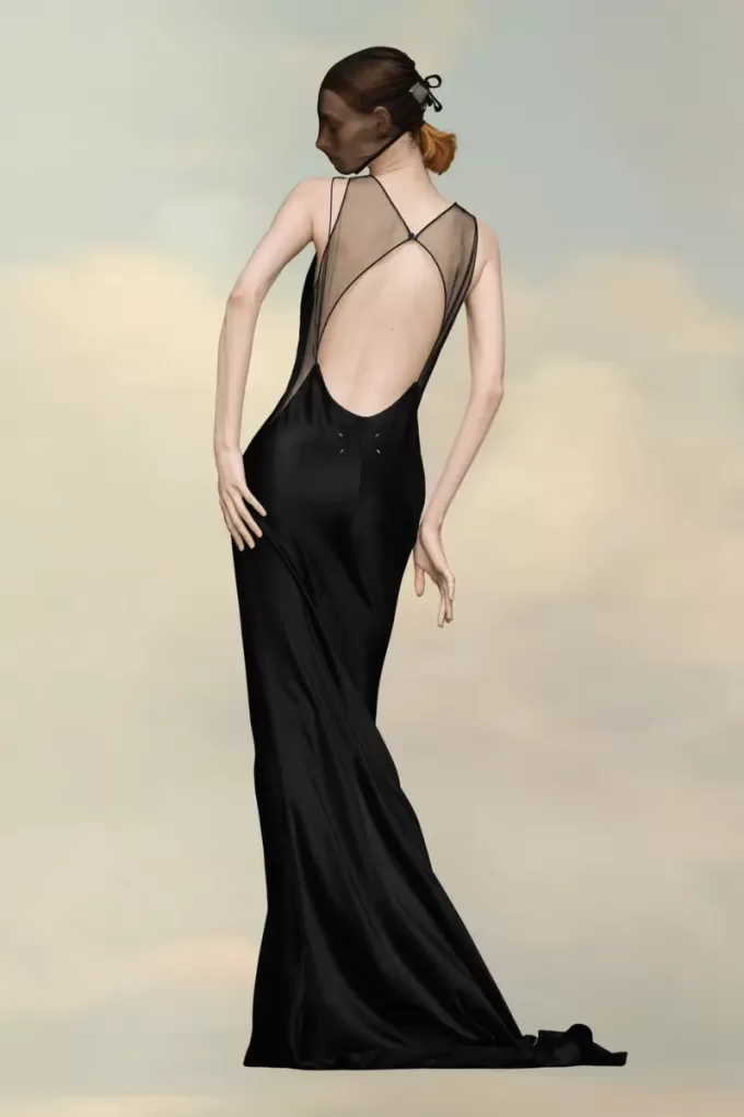 Abito in raso martellato Maison Margiela Abito in raso martellato Maison Margiela