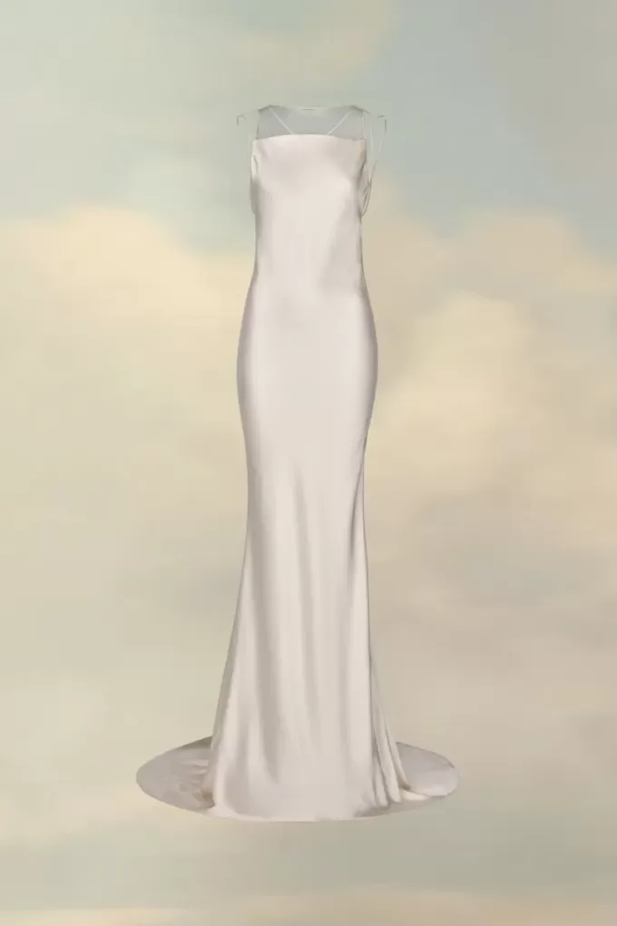 Abito in raso martellato Maison Margiela