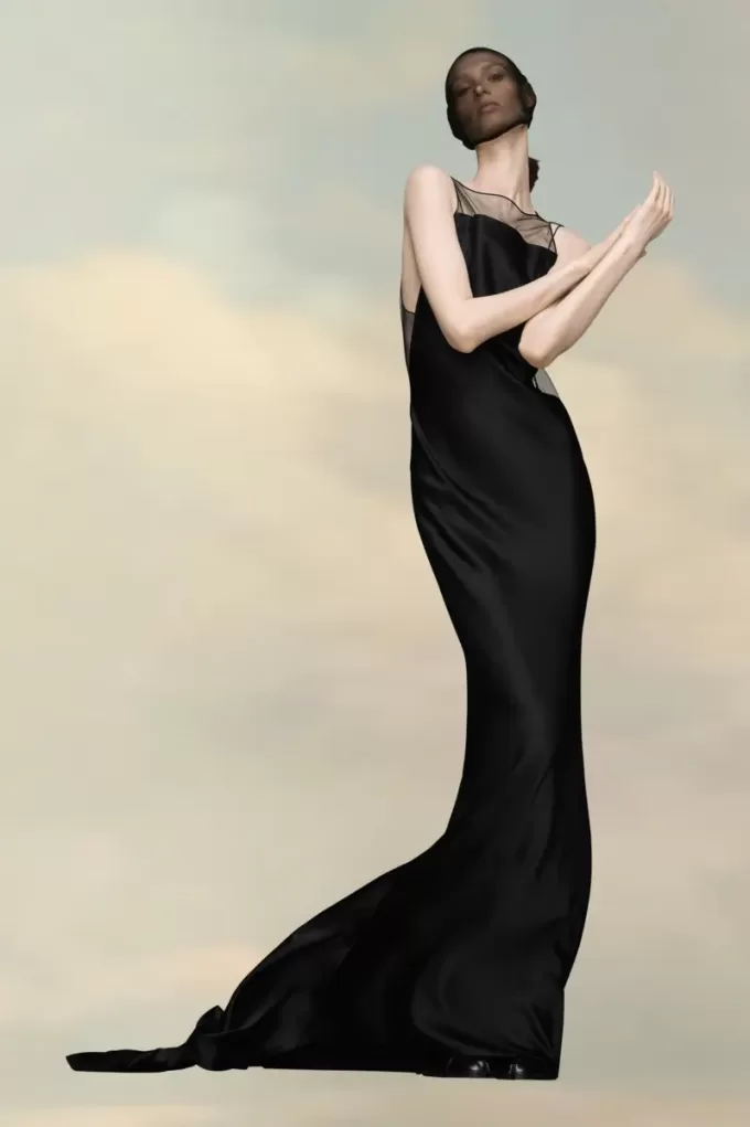 Abito in raso martellato Maison Margiela Abito in raso martellato Maison Margiela