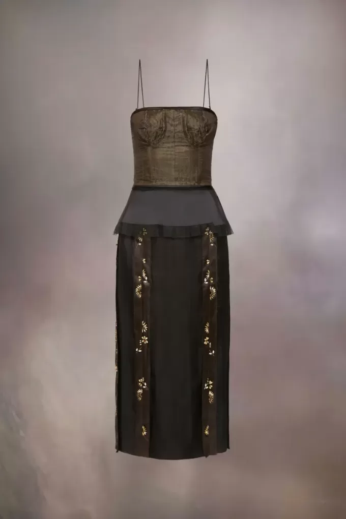 Abito in seta Décortiqué