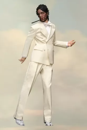 Blazer in mohair e seta Maison Margiela