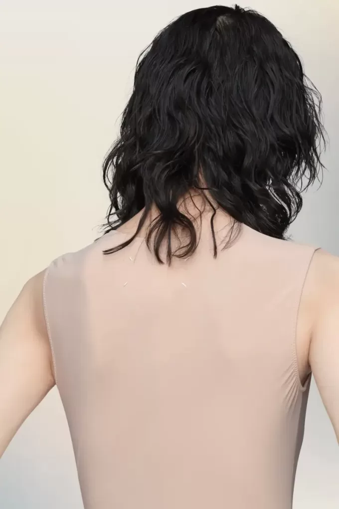 Body senza maniche in jersey tecnico