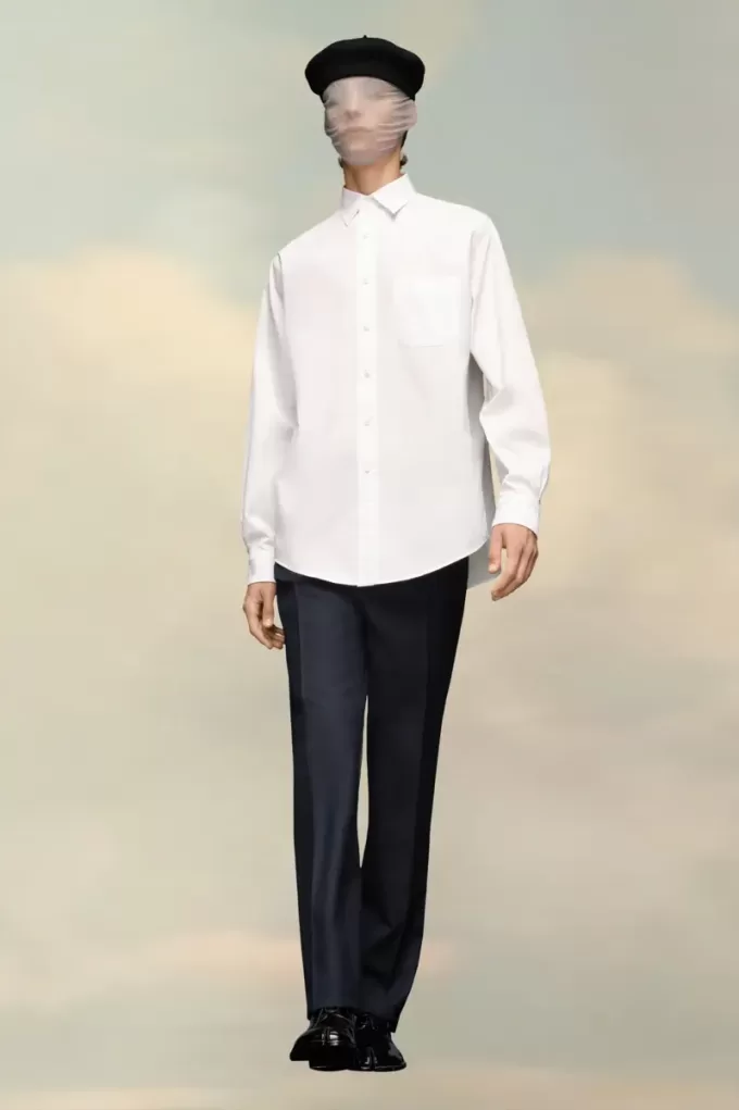 Camicia in popeline di cotone ecologico