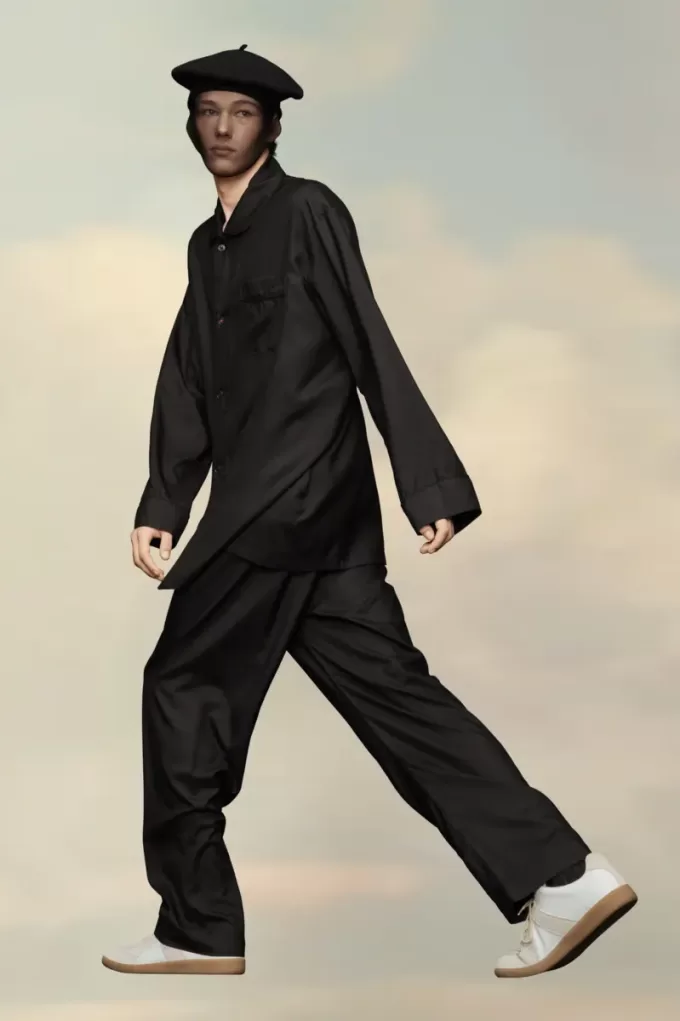 Camicia in popeline di seta Maison Margiela