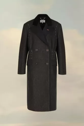 Cappotto doppiopetto in lavorazione