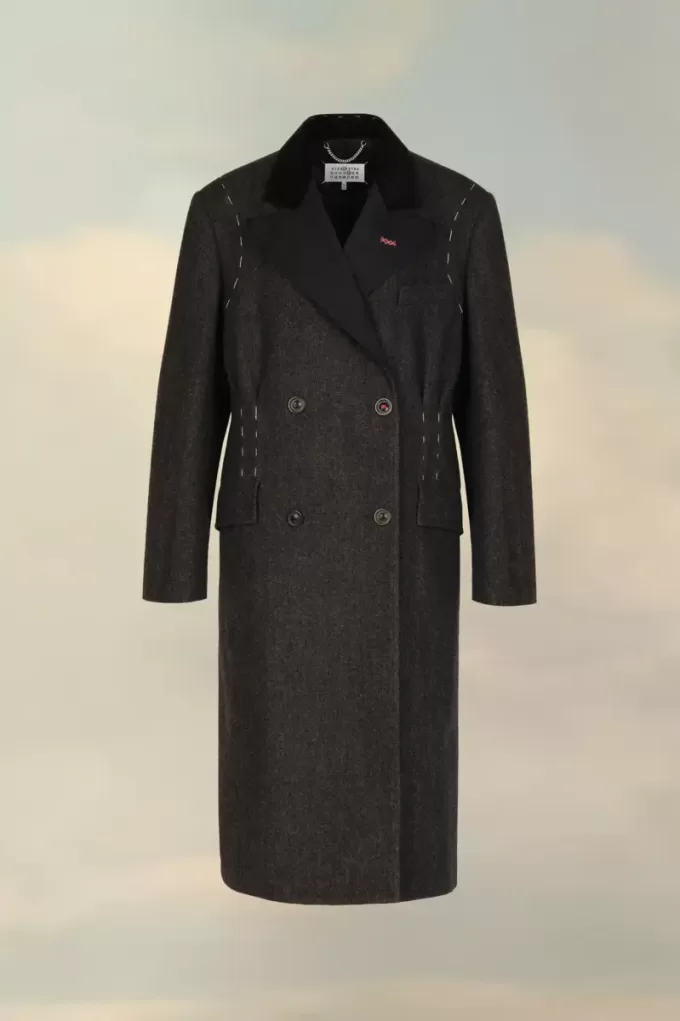 Cappotto doppiopetto in lavorazione