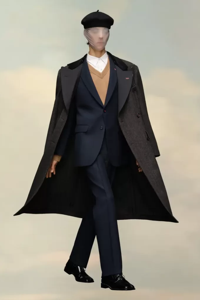 Cappotto doppiopetto in lavorazione