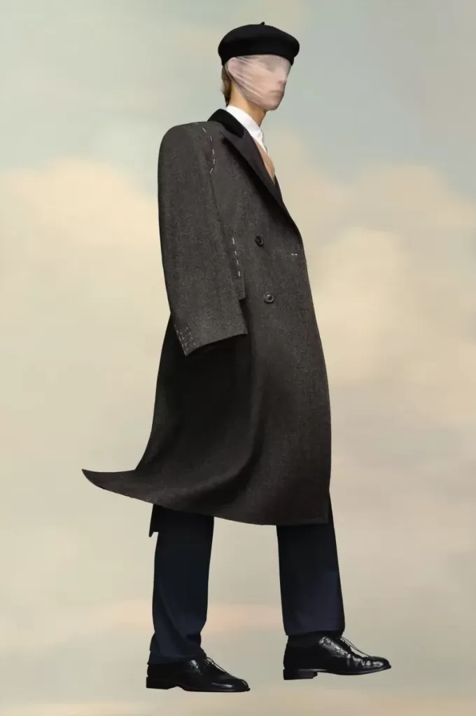 Cappotto doppiopetto in lavorazione