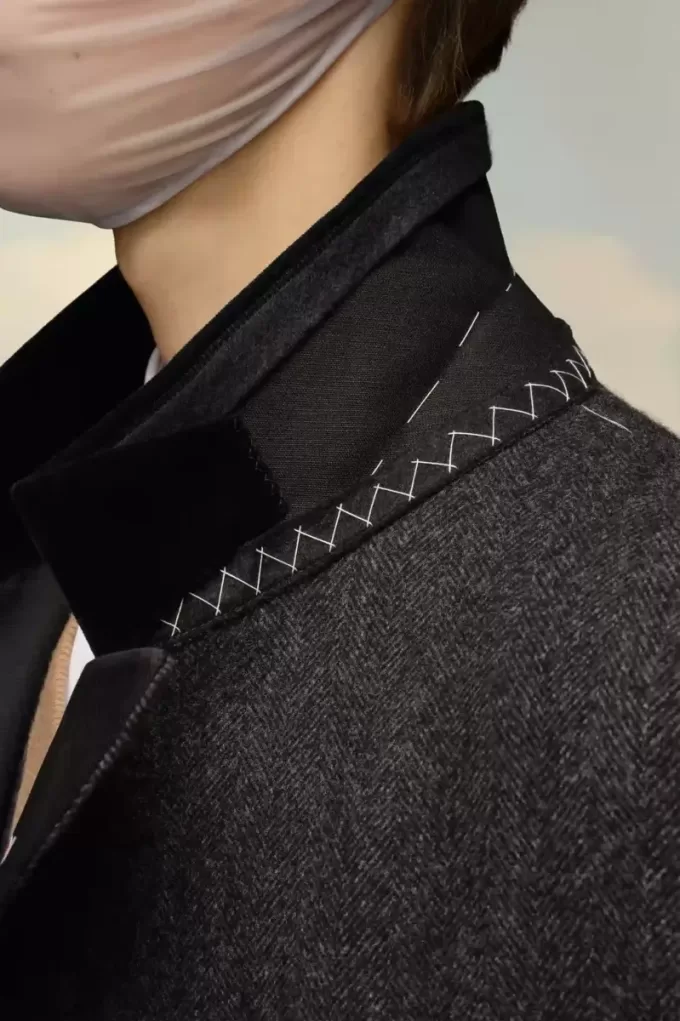 Cappotto doppiopetto in lavorazione