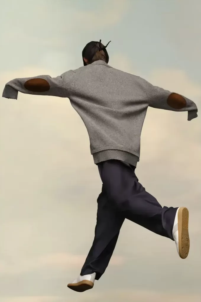 Cardigan con toppa sui gomiti