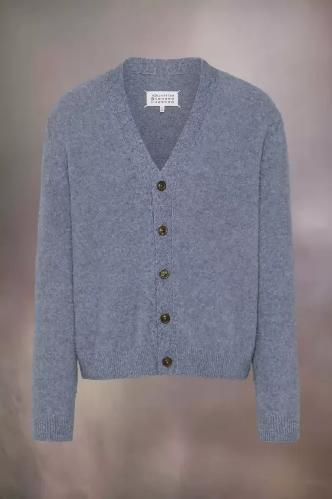 Cardigan in maglia con effetto pilling