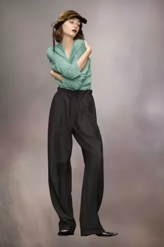 Cardigan lavorato a maglia in canapa da giardinaggio