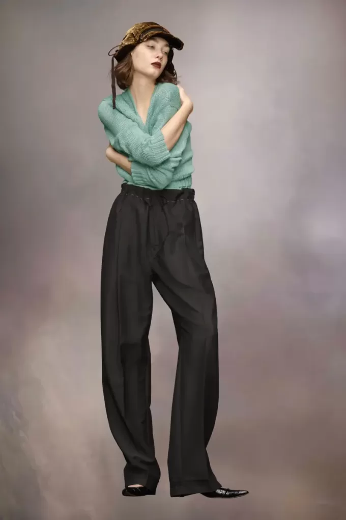 Cardigan lavorato a maglia in canapa da giardinaggio