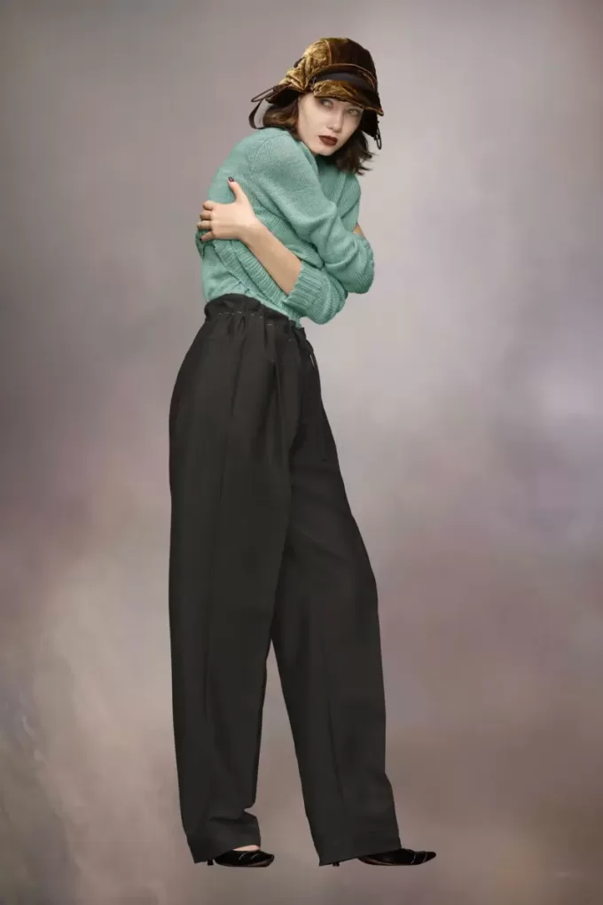 Cardigan lavorato a maglia in canapa da giardinaggio