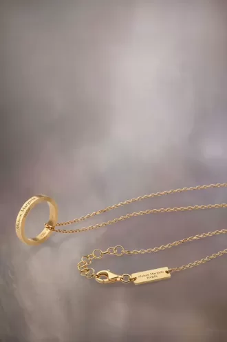 Collana con anello con logo Maison Margiela
