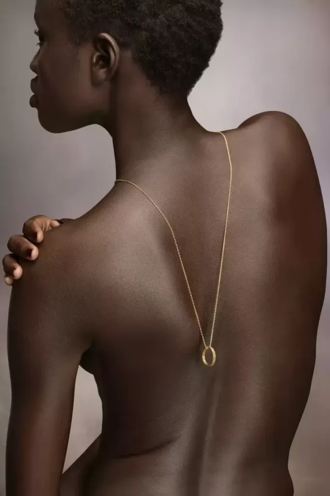 Collana con anello con logo Maison Margiela