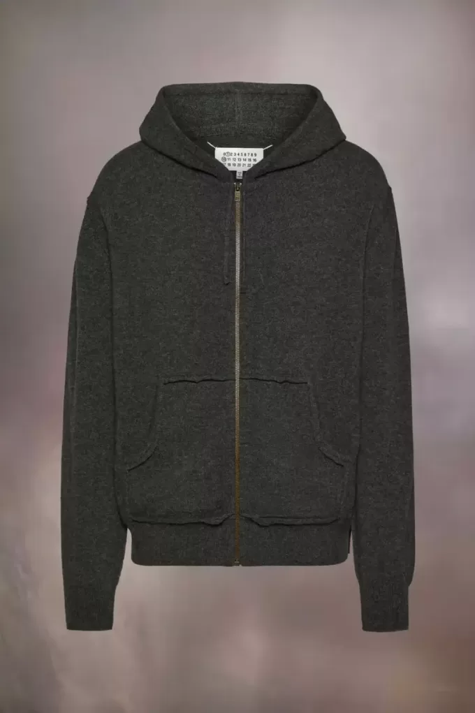 Felpa con cappuccio in maglia di cashmere Décortiqué