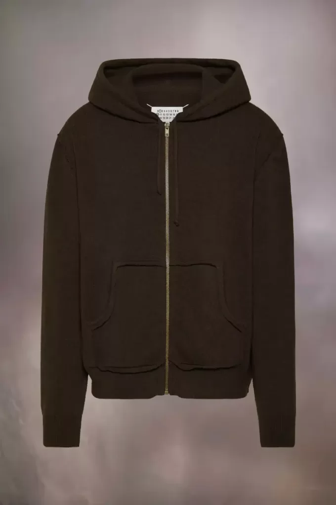 Felpa con cappuccio in maglia di cashmere Décortiqué