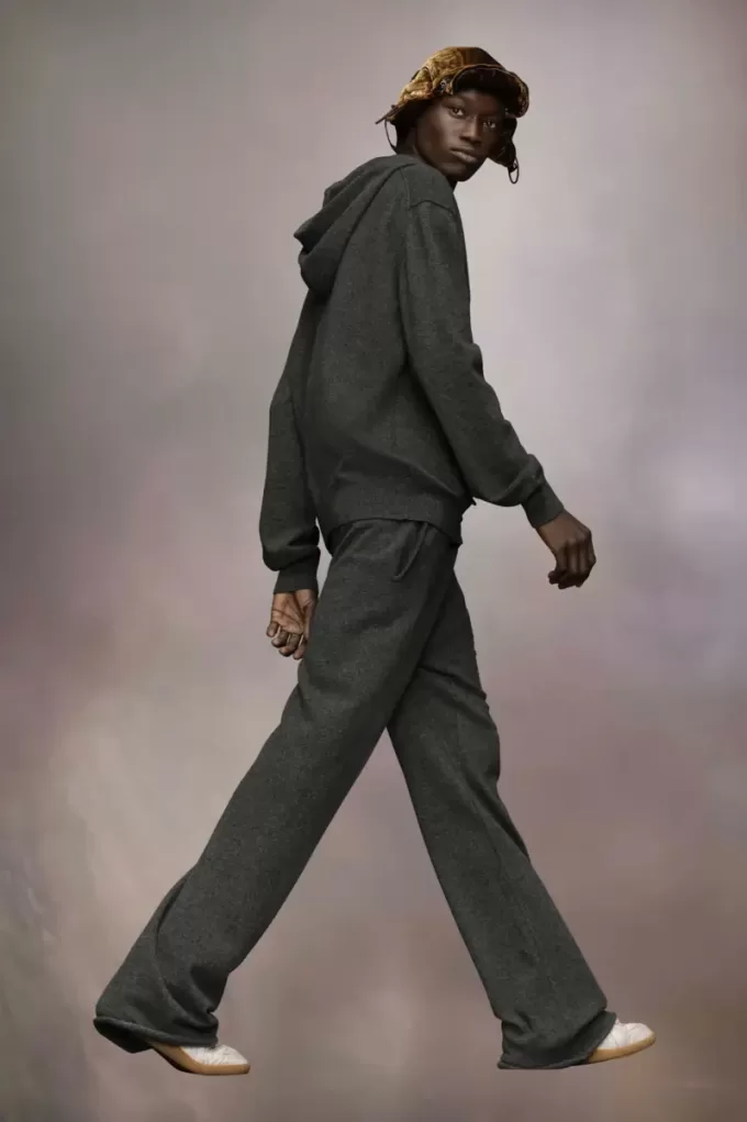 Felpa con cappuccio in maglia di cashmere Décortiqué