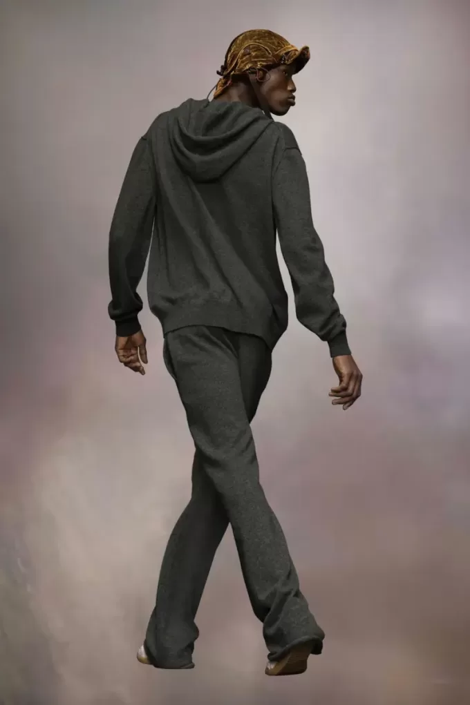 Felpa con cappuccio in maglia di cashmere Décortiqué