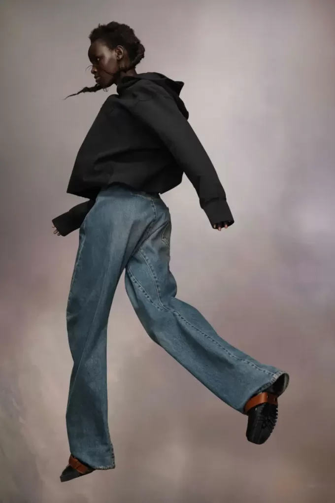 Felpa con cappuccio in pile Firm di Maison Margiela