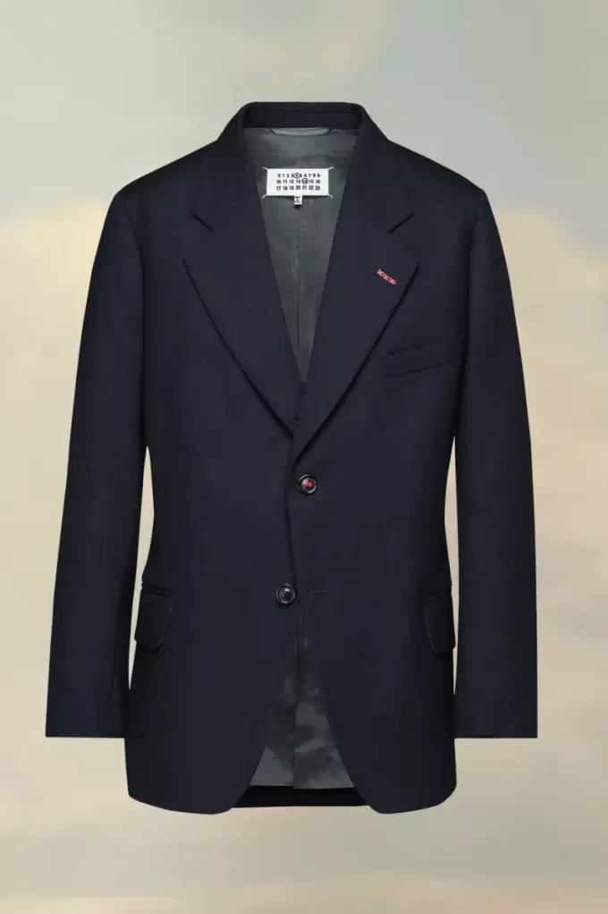 Giacca di lana a spina di pesce