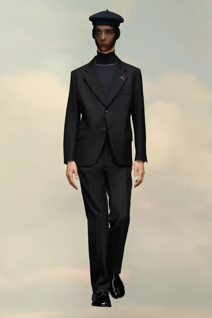 Giacca di lana a spina di pesce