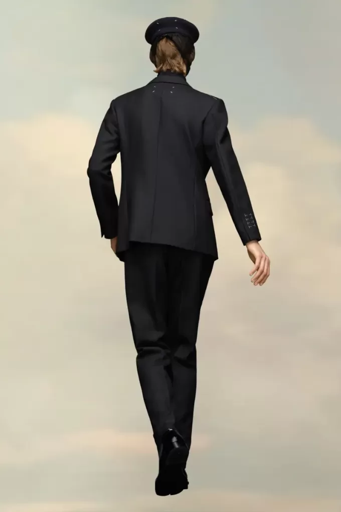 Giacca di lana a spina di pesce