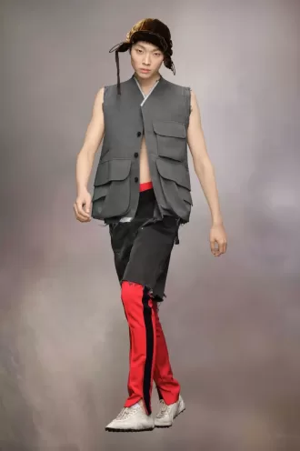 Giacca di lana senza maniche