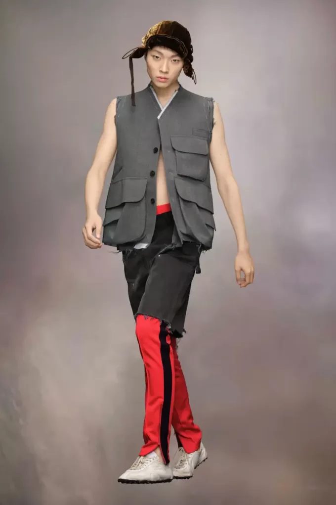 Giacca di lana senza maniche