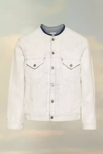 Giacca in denim senza colletto