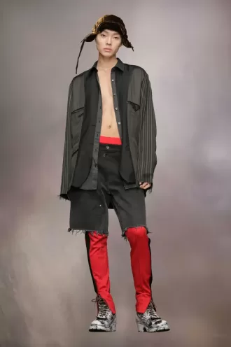 Giacca patchwork rovesciata