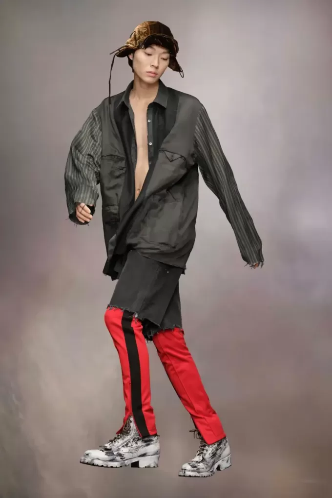 Giacca patchwork rovesciata