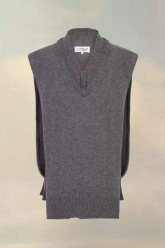 Gilet in maglia a strati Maison Margiela