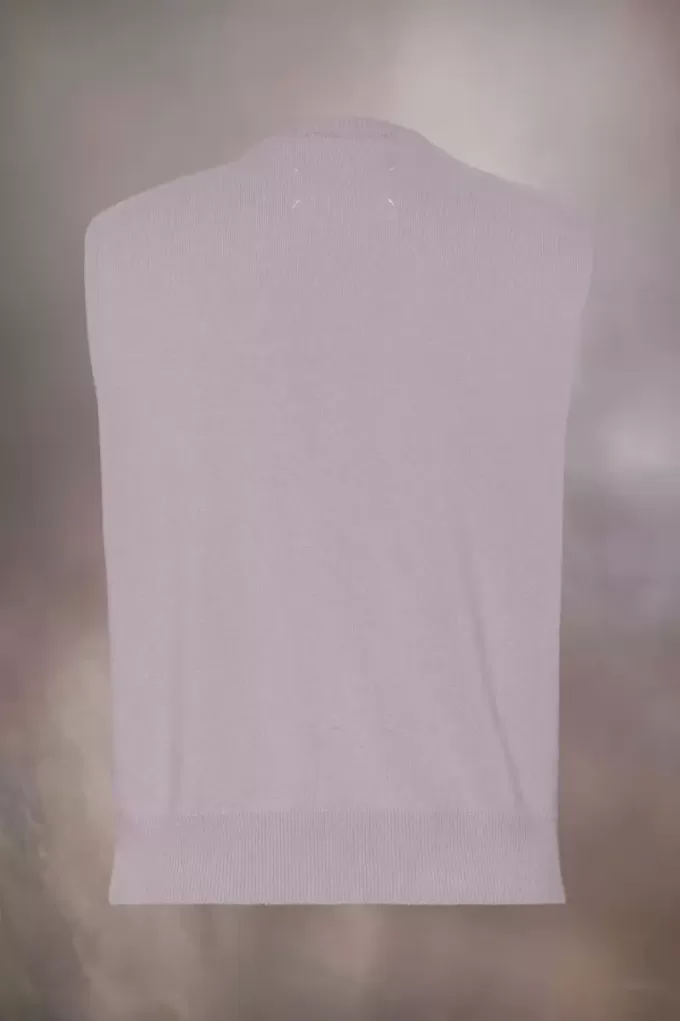 Gilet scollo a V in lana Maison Margiela