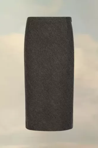 Gonna a trapezio a spina di pesce