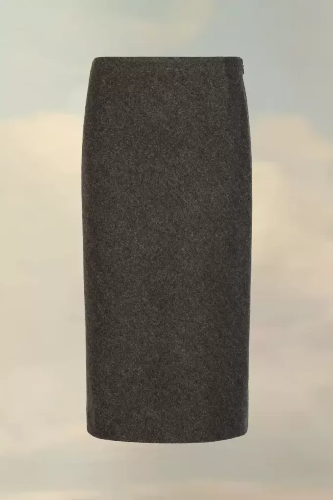 Gonna a trapezio a spina di pesce