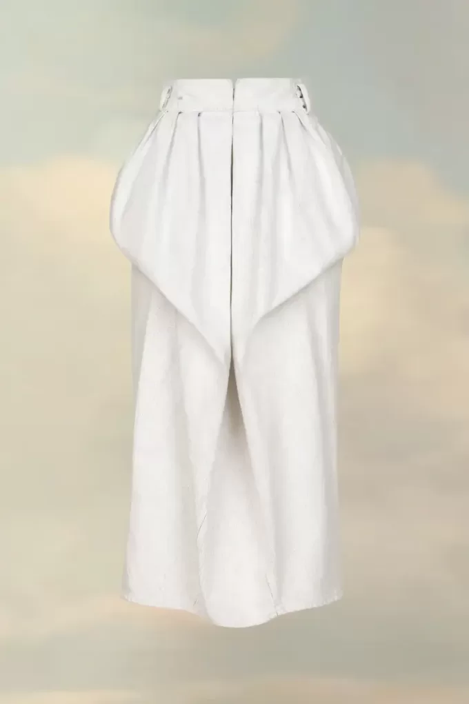 Gonna in denim arricciata