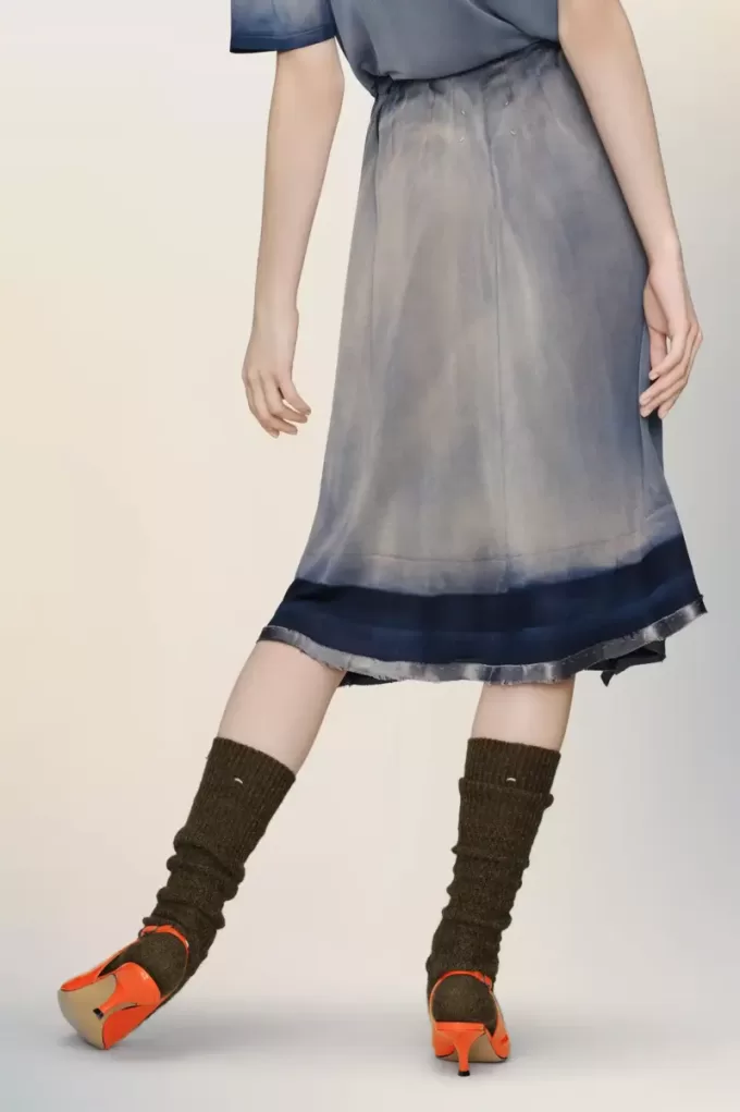 Gonna midi sbiadita dal sole