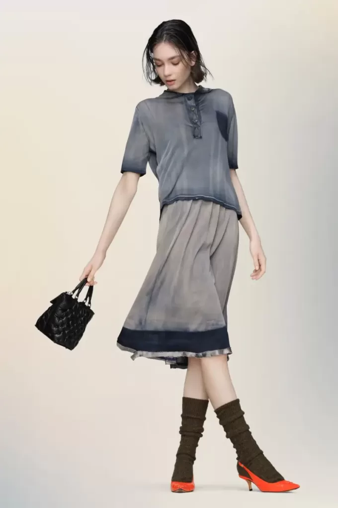 Gonna midi sbiadita dal sole