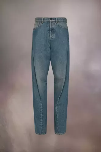 Jeans con cucitura diagonale Maison Margiela