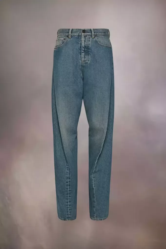 Jeans con cucitura diagonale Maison Margiela
