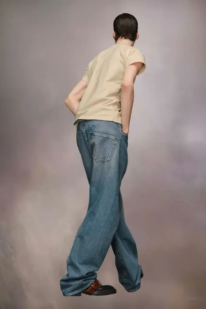 Jeans con cucitura diagonale Maison Margiela