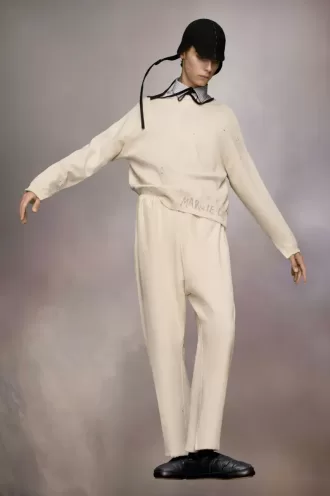 Pantaloni della tuta con orlo tagliato