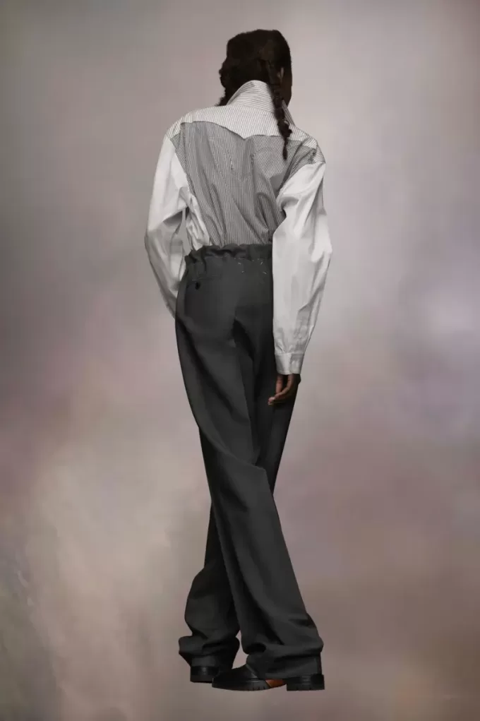 Pantaloni in lana e mohair